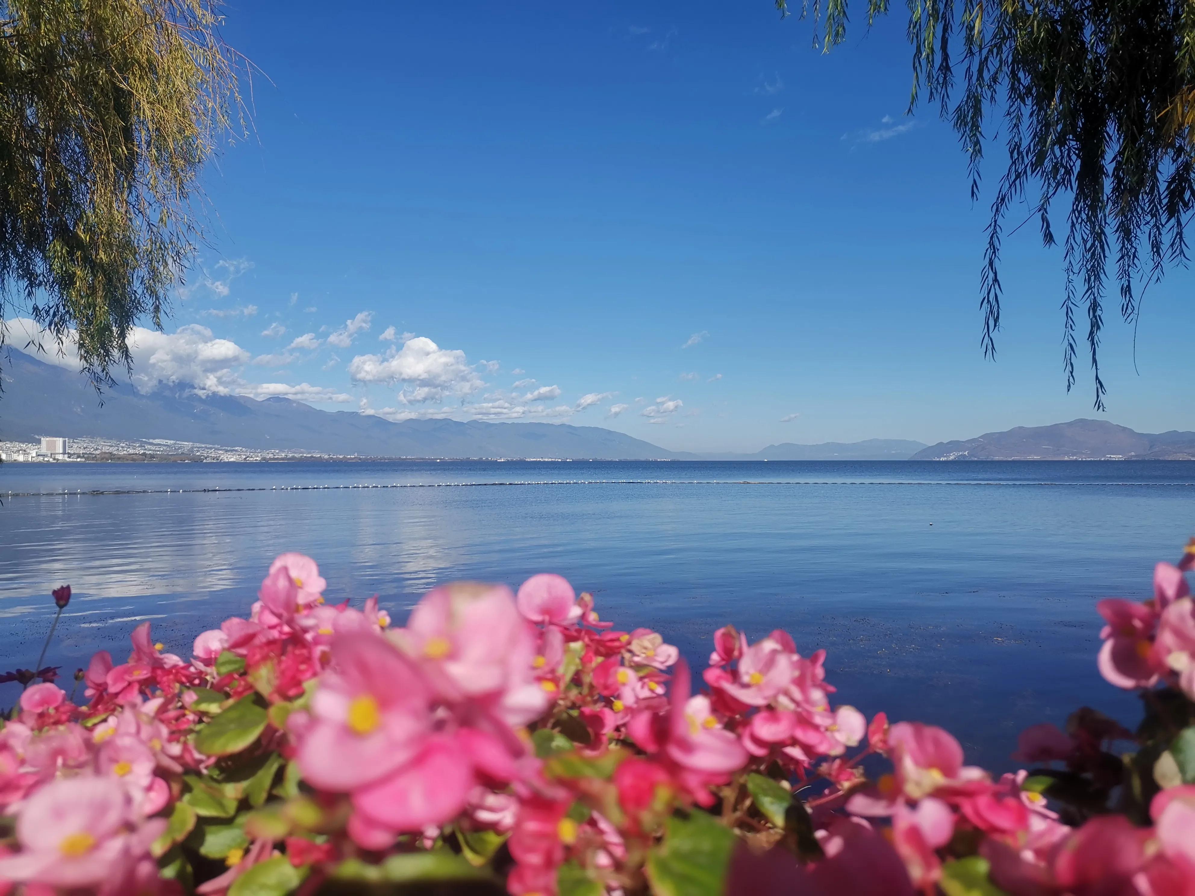 苍山月影浮云绕，洱海风清碧浪涟