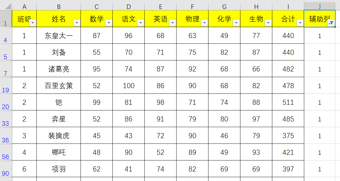 从几百条记录中筛选十多条的记录，就用高级筛选吧！