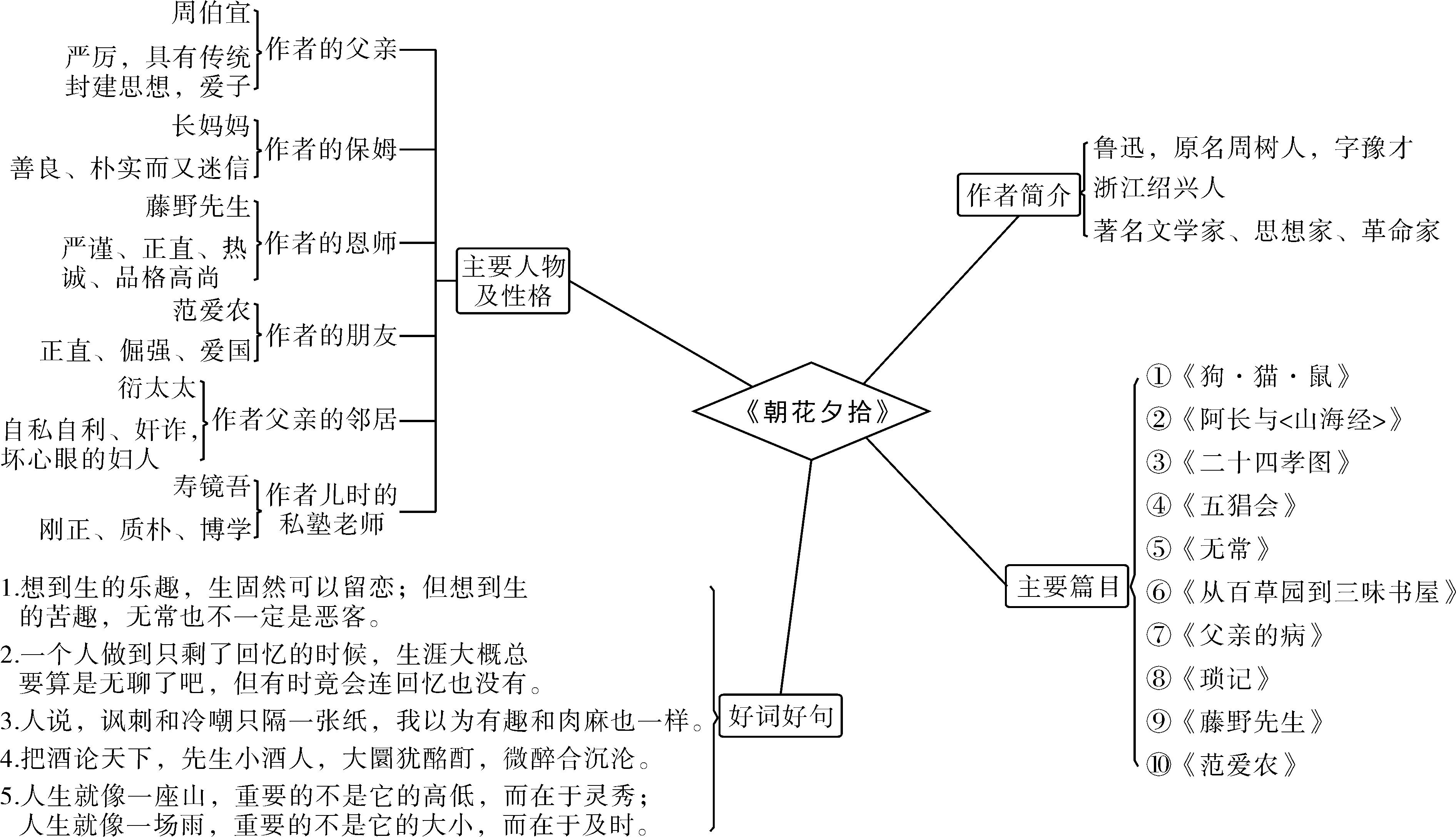 范爱农思维导图清晰图片