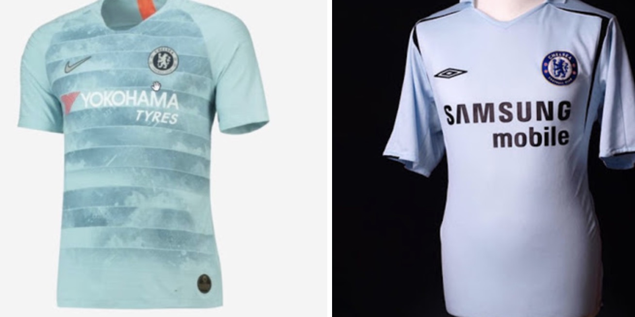 切尔西22一23赛季球衣谍照(切尔西2020-21赛季客场球衣遭曝光，两种配色哪个更加好看？)