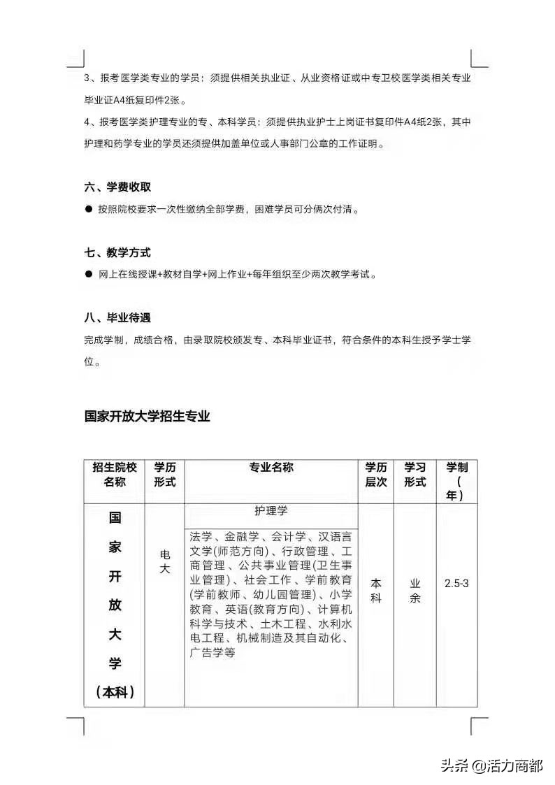 国家开放大学2021年秋季招生通知