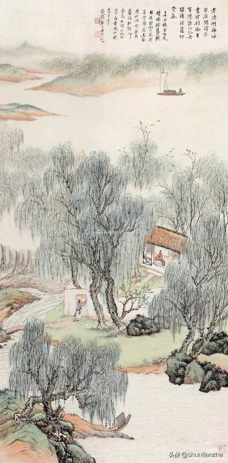 春晓图片(名家山水画《春晓图》欣赏)