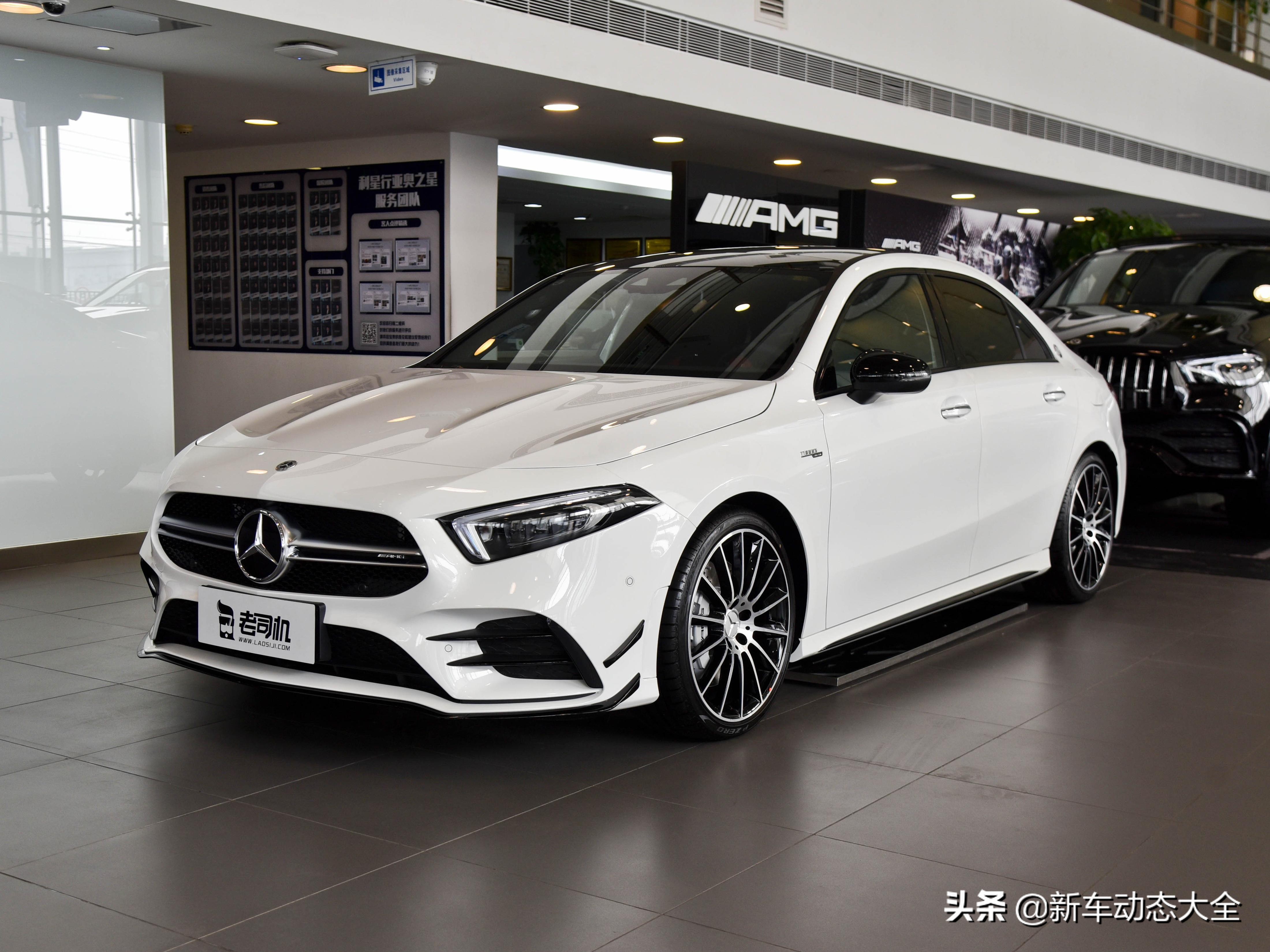 起步猛的入门奔驰amg,加长三厢车身一样舒适,带你看奔驰a级amg