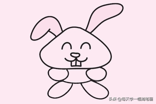 每天学一幅简笔画-可爱的小兔子简笔画画法步骤教程及图片大全