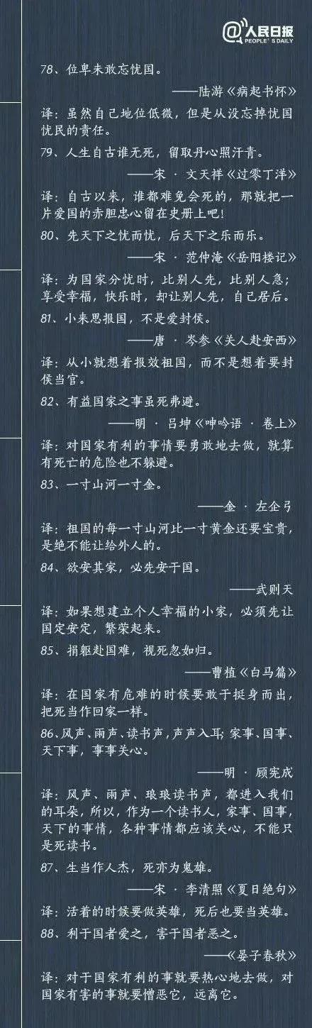 人民日报公布了中国古代励志名言100句及释义