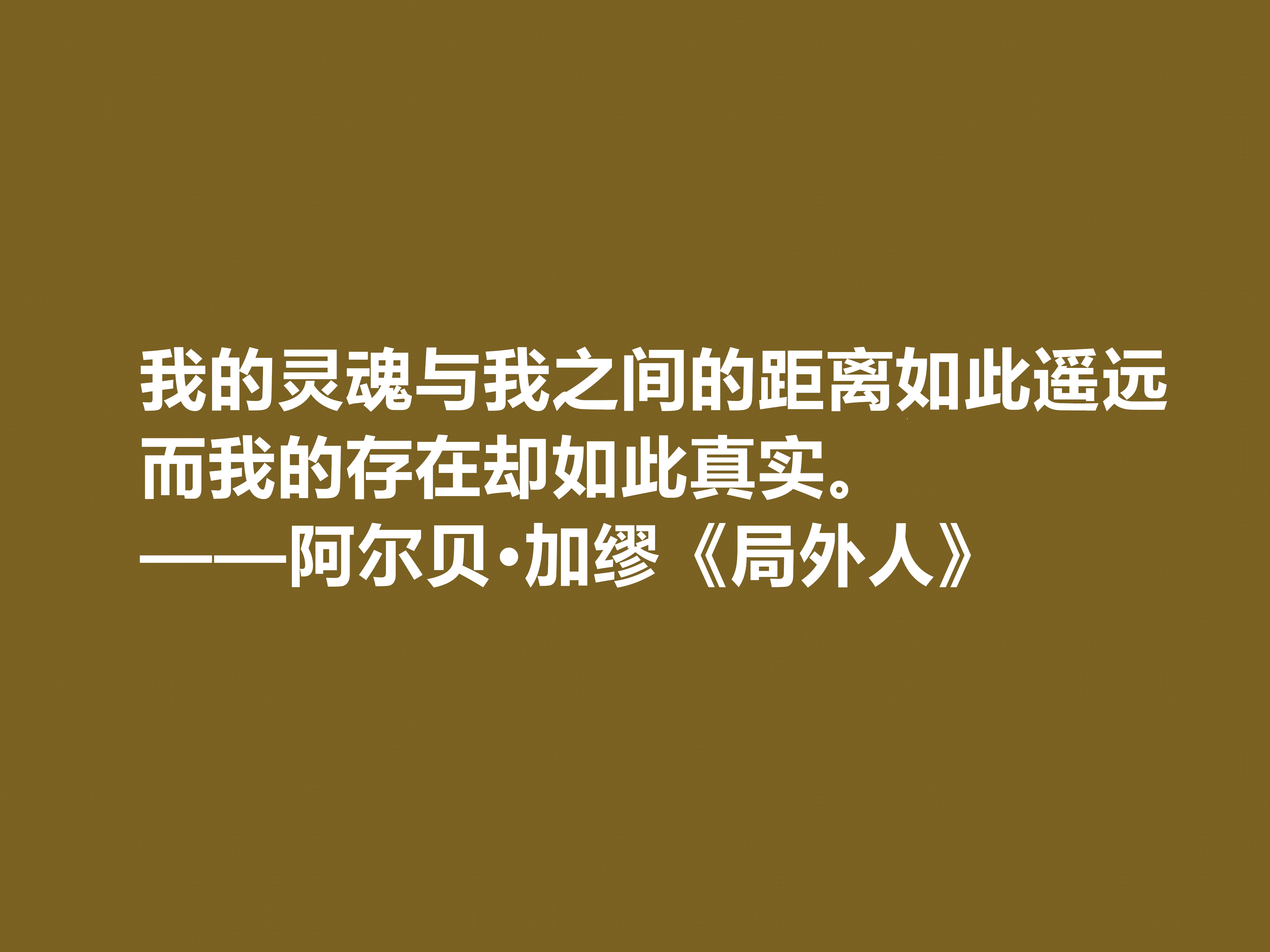 加缪最伟大的作品，《局外人》中十句格言，暗含深厚的人生哲学观