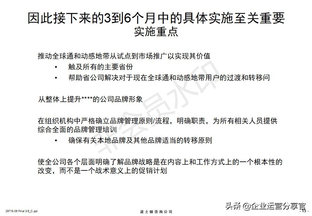价值百万的波士顿咨询报告：某通讯集团品牌战略咨询案例