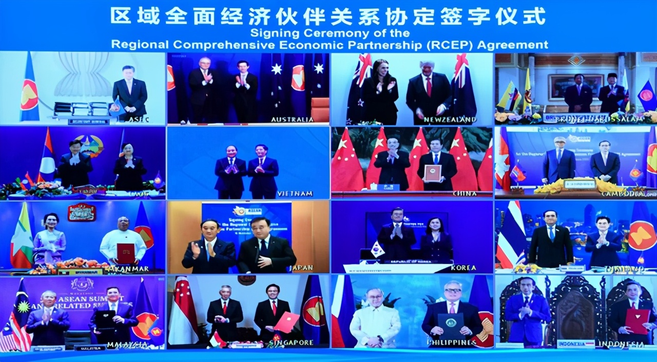 rcep最初系东盟国家和中,日,韩,澳,新,印度等六个和东盟签有自贸协定