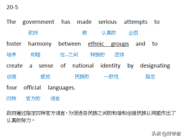 100天英语翻译学习计划——第20天 英语六级考试的句子，有点飘了