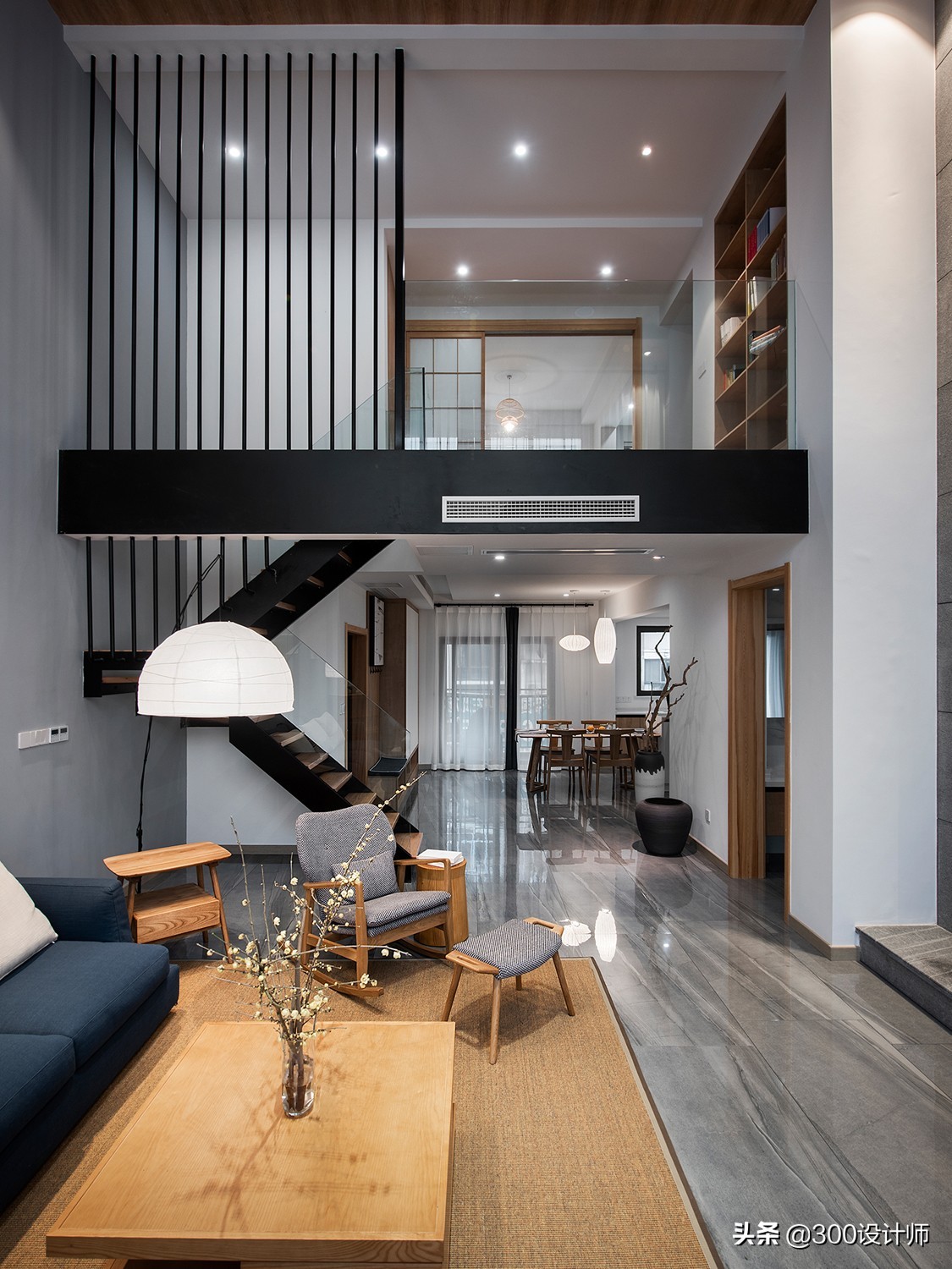 陈柯辛作品：晒晒200㎡复式装修，总造价90万，上下层挑高6米