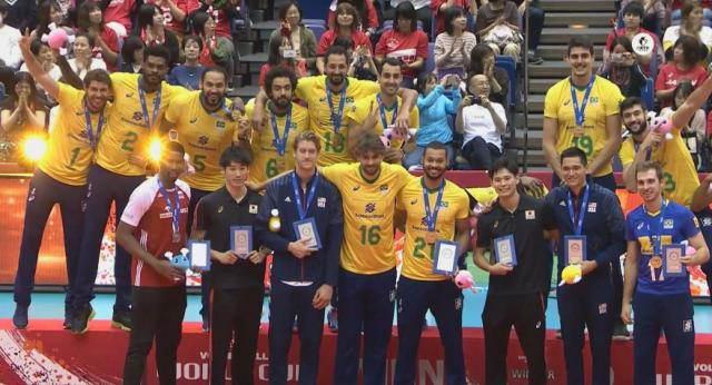 2019男排世界杯目前排名（男排世界杯排名奖项：巴西复刻中国女排全胜夺冠+狂揽3奖 日本第4）