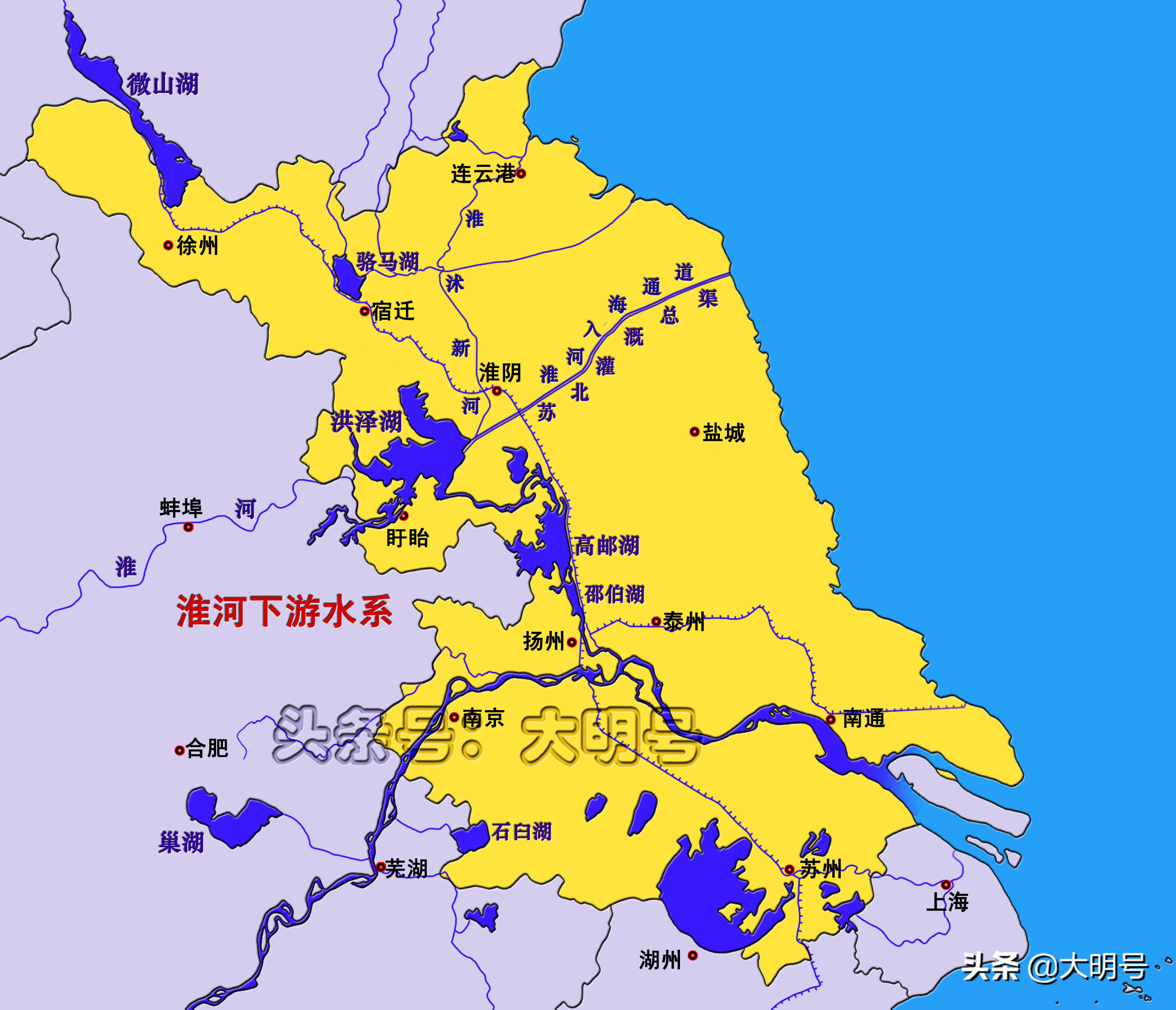 70%以上的淮河水通过长江入海