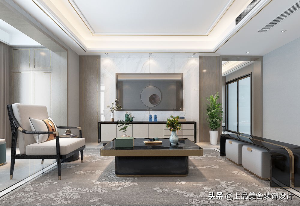 100㎡小户型，以高级灰轻奢调装中式风，精致雅韵，让人一见钟情
