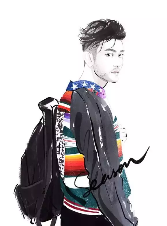 权志龙彩铅画图片(一组各种明星人物插画) - 赤虎壹号