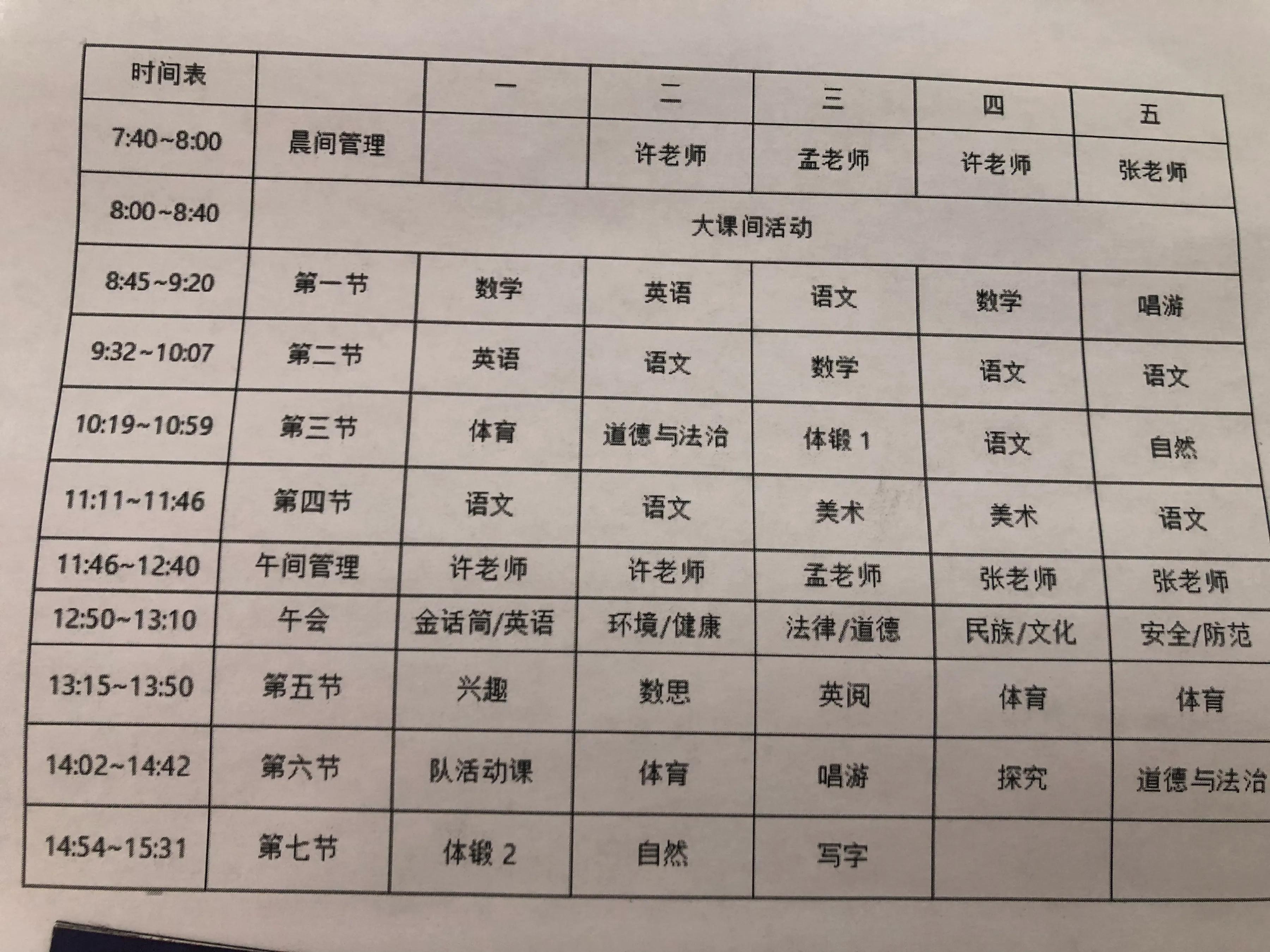 第一次参加家长会简单记录及感想