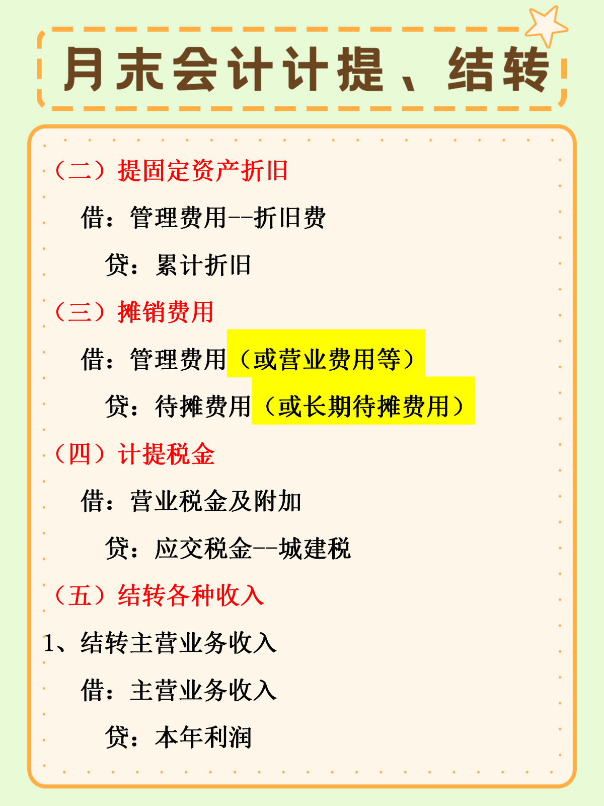 会计月末不想添堵？收好这份月末计提、结转分录，老板看了直夸好
