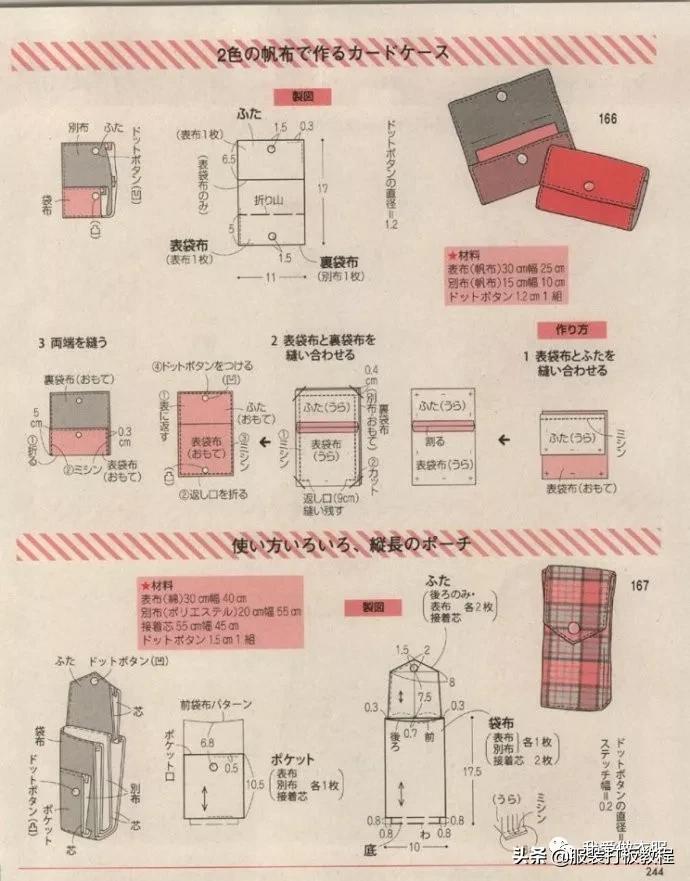 自制双肩包教程有尺寸（双肩包手提包裁剪纸样）