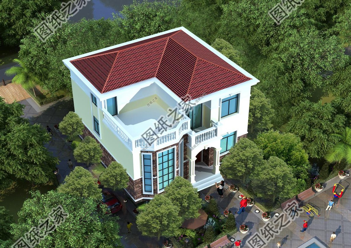 3款最新复式二层农村自建别墅，空中叠墅挑高客厅尽显奢华气质