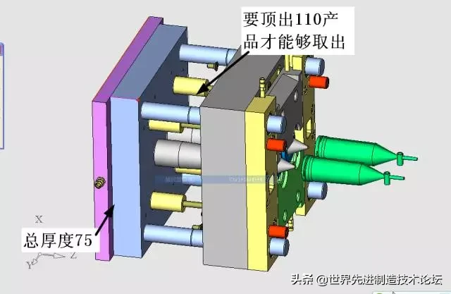 这个经典模具结构：4 面滑块+动模缩芯，无数人搞不定