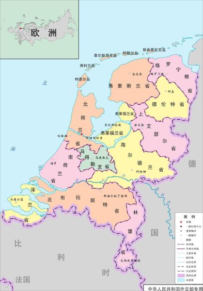 荷兰位于欧洲西北部,西北临北海,地势地平,是全球平均海拔最低的国家