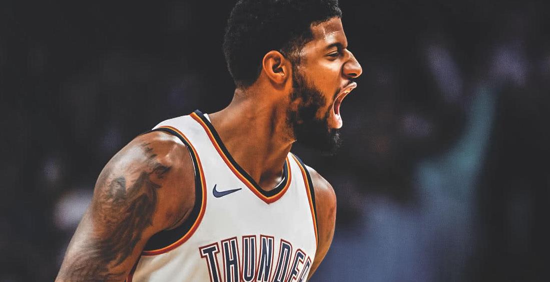 保罗-乔治在防守端,力量和脚步上并不吃亏,但是防守态度过于消极和