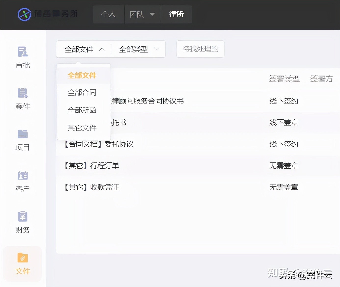 案件云律所版功能一览