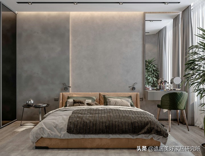 臥室背景牆别放空，这样设计美极了