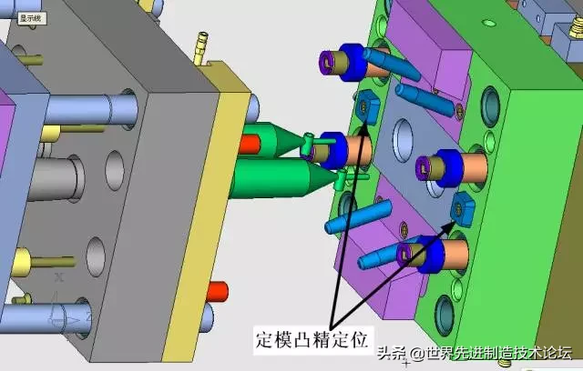 这个经典模具结构：4 面滑块+动模缩芯，无数人搞不定