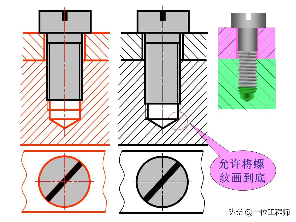 机械制图螺纹连接件的画法，63页内容详细介绍螺栓、螺钉的画法