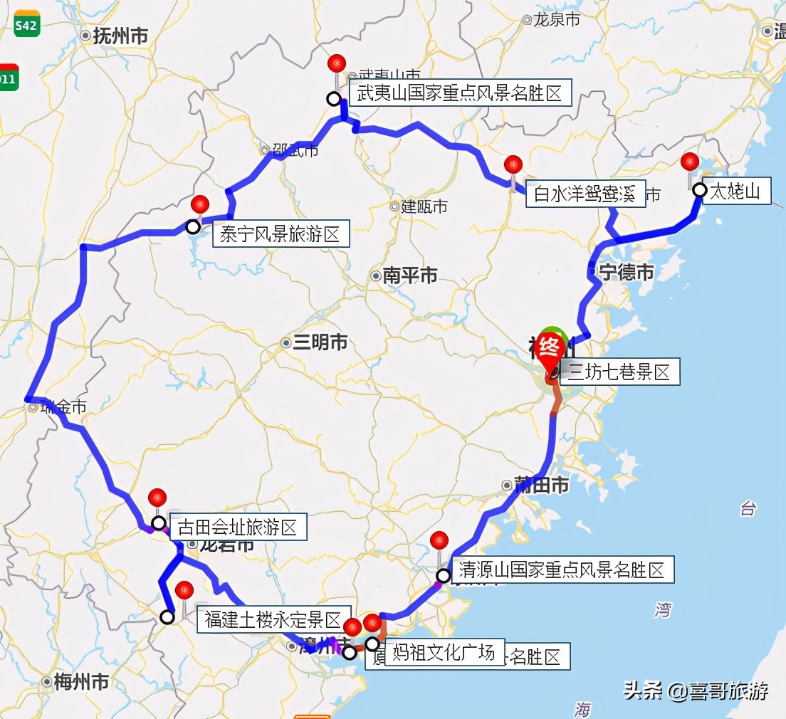 福建旅游资源分布图_福建旅游地图库