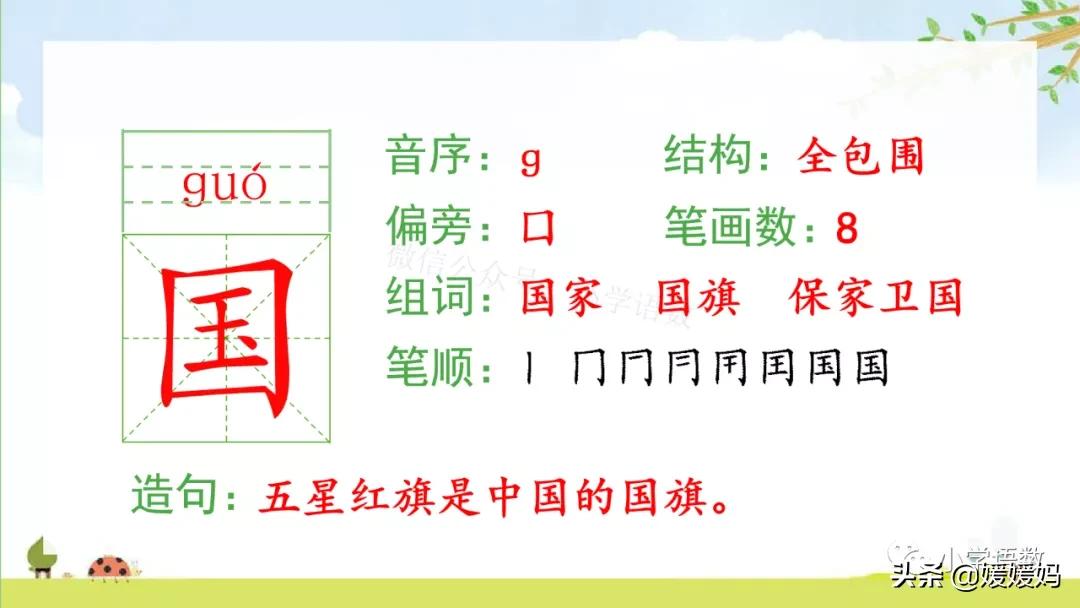 一年级下册语文识字2《姓氏歌》图文详解及同步练习