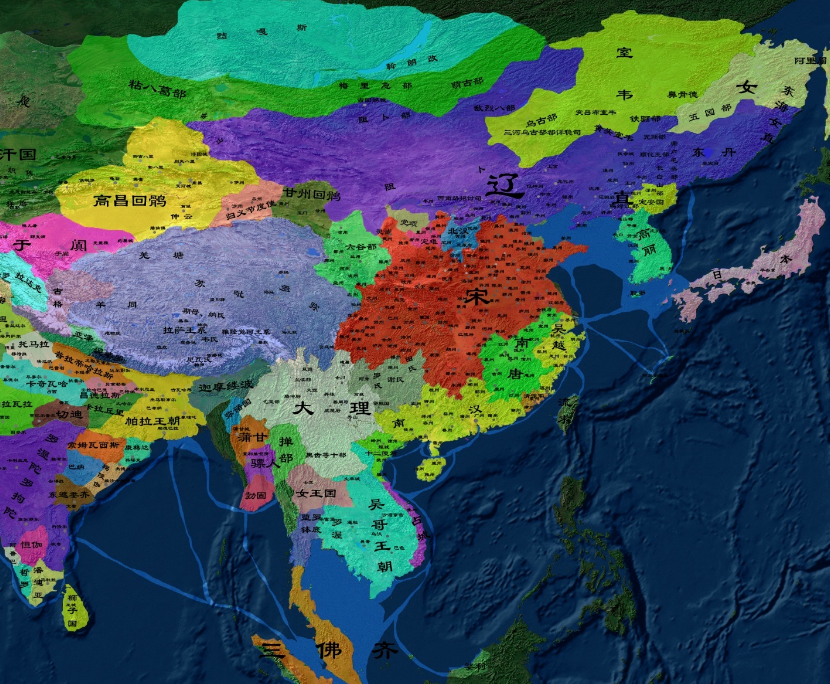 唐朝建立后,省紫陵入江陵县,潜江西南境属江陵府江陵县,东北境属复州