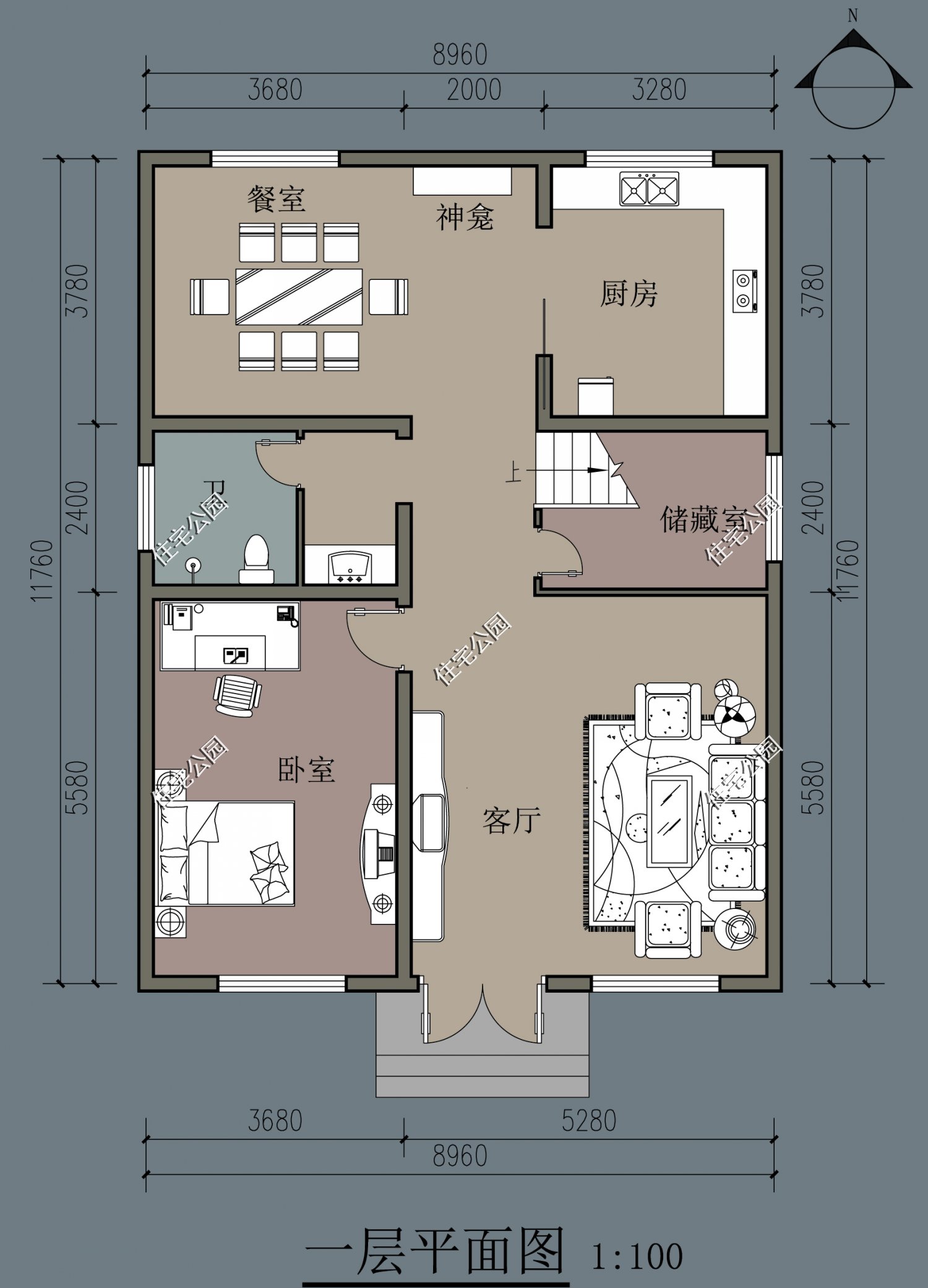 12米x10.8米房屋平面图图片