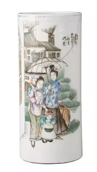 干货︱民国粉彩时装人物瓷器(好资料)