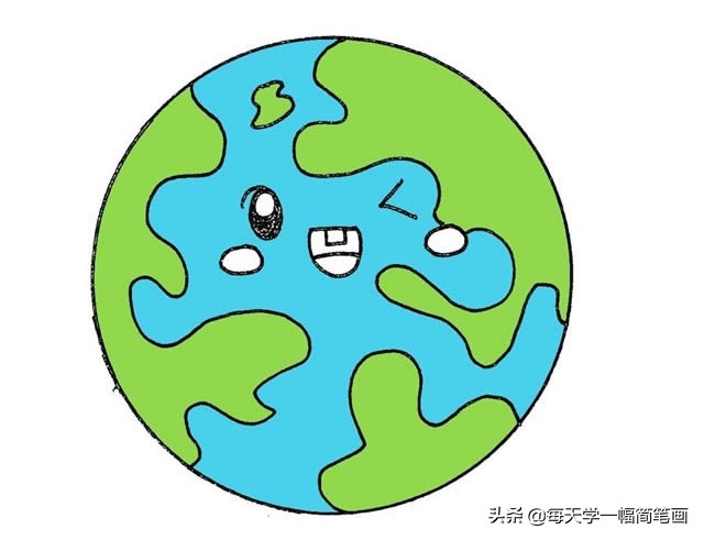 简笔画如何画地球卡通图「简笔画画书包」