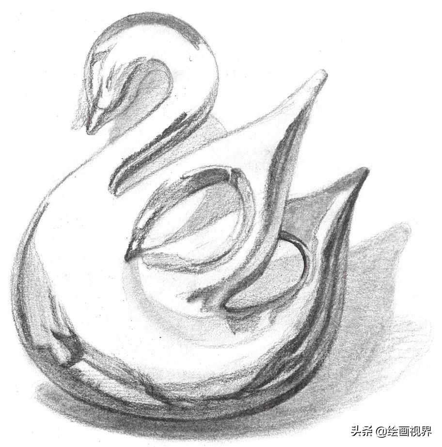 零基础素描教程：不锈钢质感画法，简单易学，不会画的快临摹