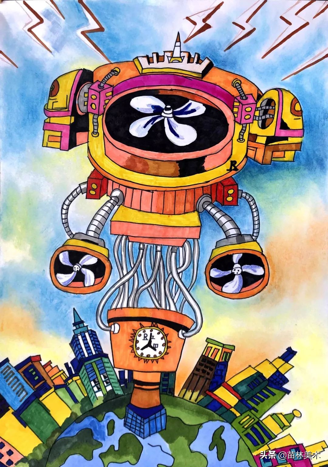 少儿科幻画 科幻画简单又漂亮一等奖-百联百科