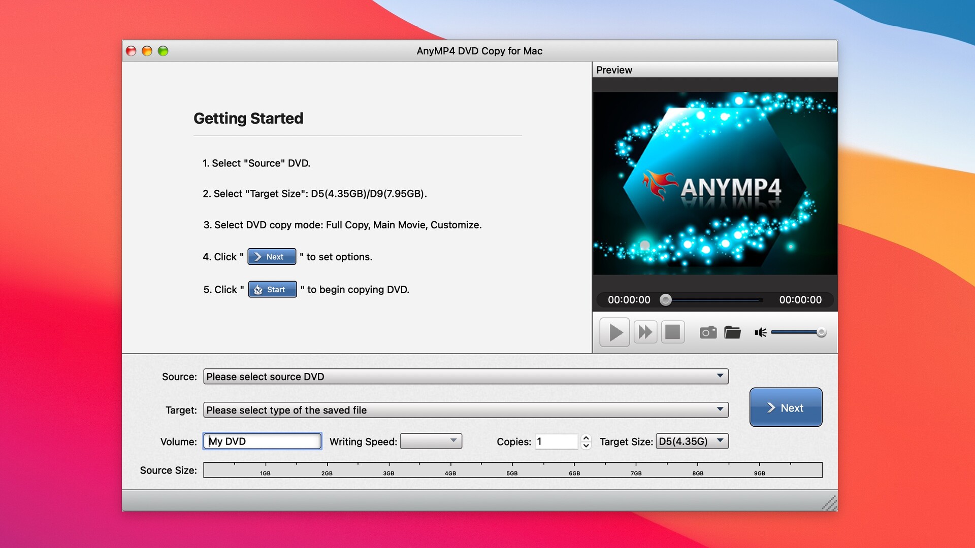 AnyMP4 DVD Copy for Mac(DVD刻录工具)v3.1.22激活版