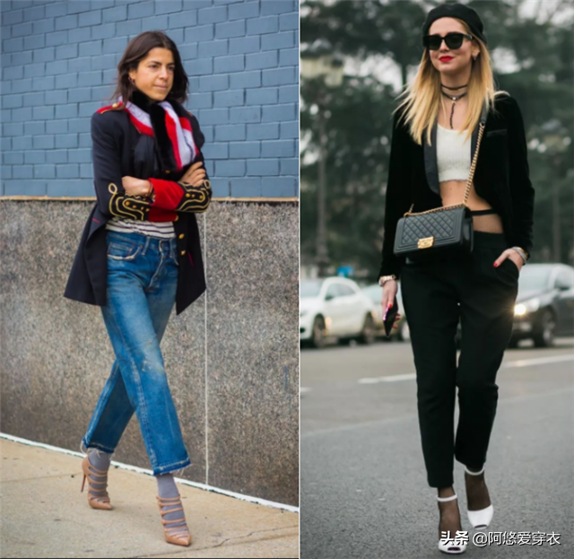 露脚踝过时了，今年流行“九分裤+长袜”这样搭，小个子穿特显高