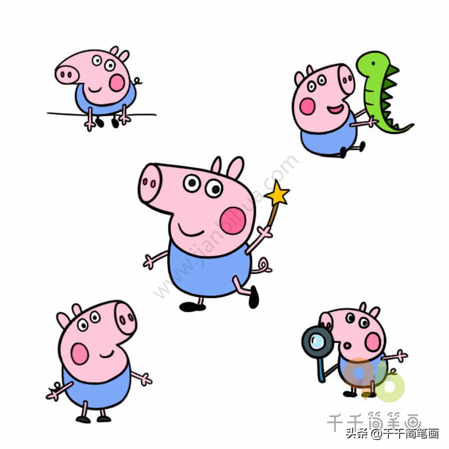 佩奇小猪简笔画(小孩学画画)-第10张图片-科灵网