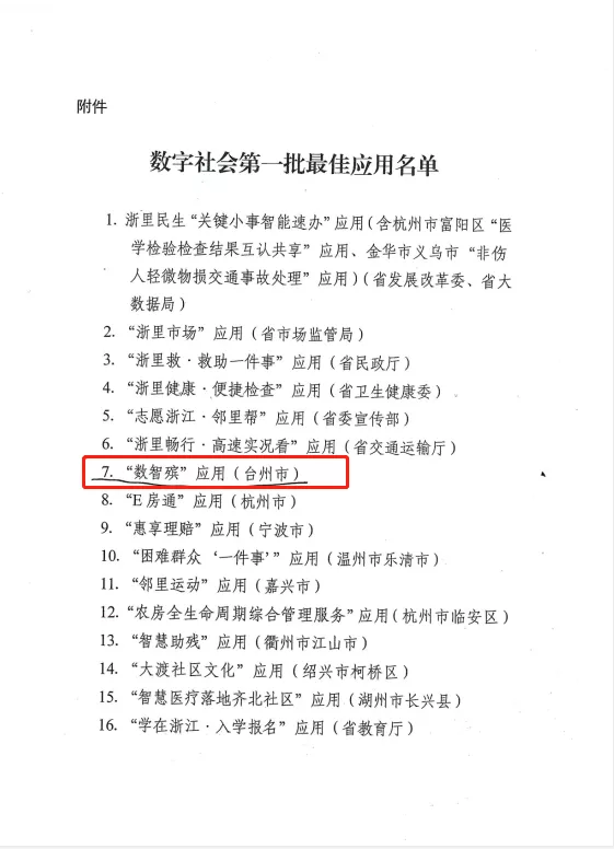 台州“数智殡”入选全省数字社会最佳应用