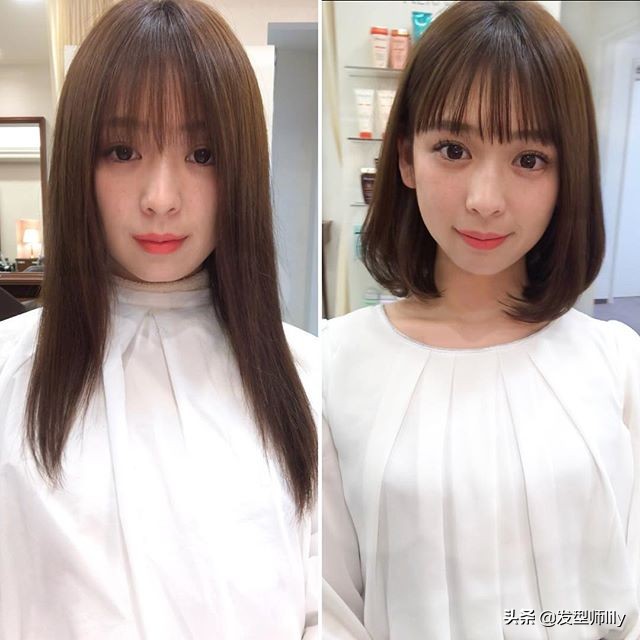 长发剪短，选“锁骨短发”时尚减龄，烫内扣，外翻，微卷，都很美