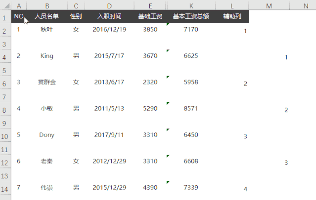在常见的3种工资条场景中，教你4种批量打印工资条的方法