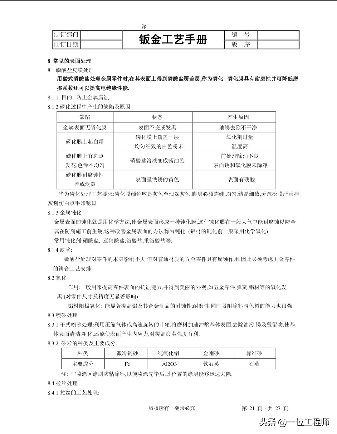 钣金工艺学习 带上这本简明手册就可以了解很多内容（PDF版）