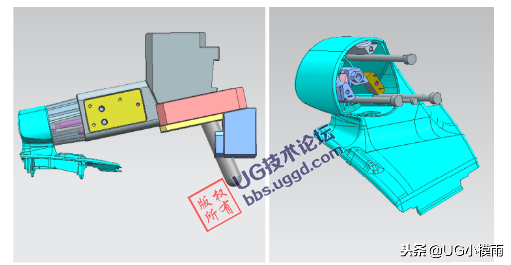 汽车后视镜镜座模具结构分享