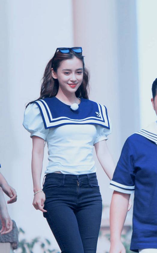 蓝色系的angelababy