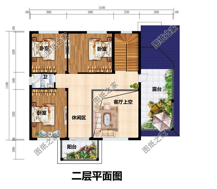 农村带露台二层挑空别墅，让大气深入内敛，让蓬勃充满眼睛