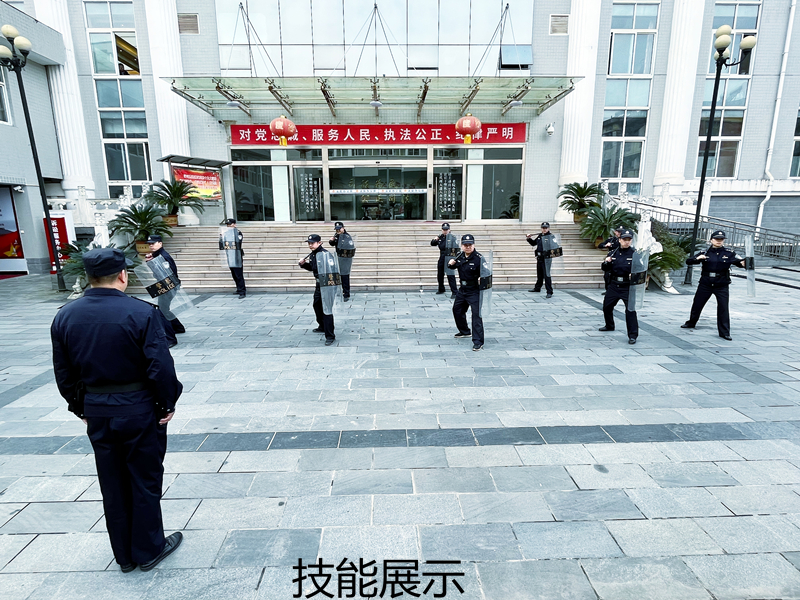 汉中中院对南郑院法警实战化训练进行考核