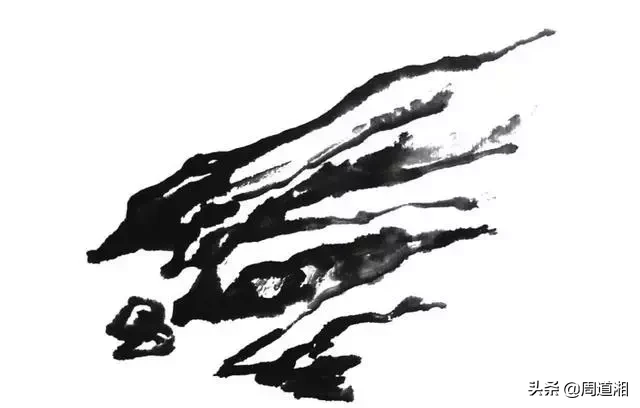 国画教程|山的表现方法、山石墨法及山坡路径、泉水瀑布的画法