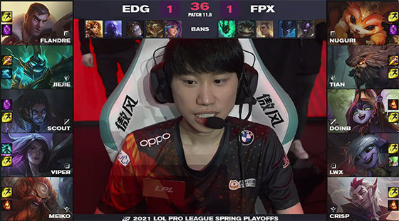 fpx打edg第2场（LOL-LPL：FPX顶住红色方“胜率压力”，3-2击败EDG挺进春季赛决赛）